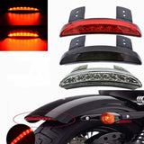 Motorcycle Mount XL883 1200 LED Tail Light Rear Black - Front View