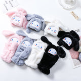 Sanrio Cinnamoroll Kawaii Flannel Gloves Y2k Harajuku Style Soft White - Top-Down View