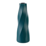 Plastic Vase Imitation Ceramic Flower Pot Table Arrangement Dark Blue