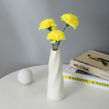 Plastic Vase Imitation Ceramic Flower Pot Table Arrangement Dark Blue