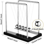 Newton's pendulum, large Newton's cradle 18 cm pendulum Newton's balls Newton's swing Science game Office desk decoration