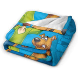 S-coo-by-doo Soft Fleece Blankets for Sofa, Bed, Couch Luxurious Warm Blanket for All Seasons for Teens -x187 50x40in 125x100cm - Front View