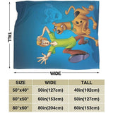 S-coo-by-doo Soft Fleece Blankets for Sofa, Bed, Couch Luxurious Warm Blanket for All Seasons for Teens -x187 50x40in 125x100cm - Side View