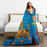 S-coo-by-doo Soft Fleece Blankets for Sofa, Bed, Couch Luxurious Warm Blanket for All Seasons for Teens -x187 50x40in 125x100cm - Top-Down View