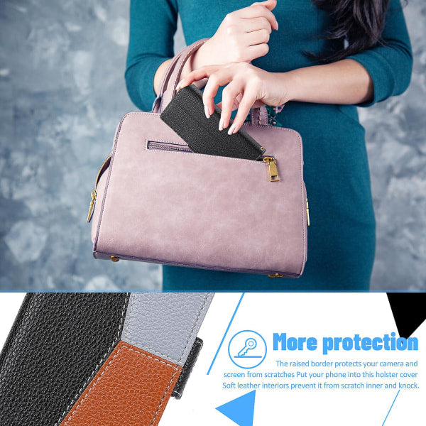 Compatible with Samsung Galaxy A22 4G Case Magnetic Black Three-color Stitching Samsung