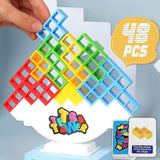 48 pcs Tetra Tower Balance Stacking Block Game, 100% New