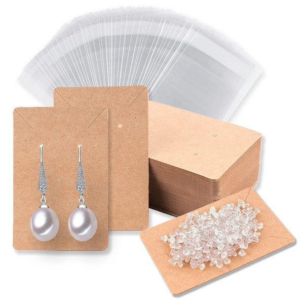 Earring Display Cards 480pcs with Plastic Bag Jewelry Packaging for Necklace Compatible with Oral-B Braun Philips