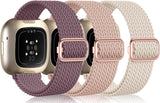 Fitbit Versa Strap Compatible with Sense Sense 2 Elastic Braided Nylon Sport Band