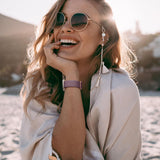 Fitbit Versa Strap Compatible with Sense Sense 2 Elastic Braided Nylon Sport Band - Front View