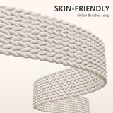 Fitbit Versa Strap Compatible with Sense Sense 2 Elastic Braided Nylon Sport Band - Side View
