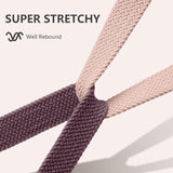 Fitbit Versa Strap Compatible with Sense Sense 2 Elastic Braided Nylon Sport Band - Top-Down View