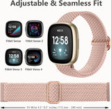Fitbit Versa Strap Compatible with Sense Sense 2 Elastic Braided Nylon Sport Band - 45-Degree Angle