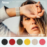 Braided Solo Loop Compatible with Apple Watch Ultra 49mm 45mm 44mm 42mm 41mm 40mm 38mm for Series 9 8 7 6 5 4 3 SE SummerU Bracelet - Top-Down View