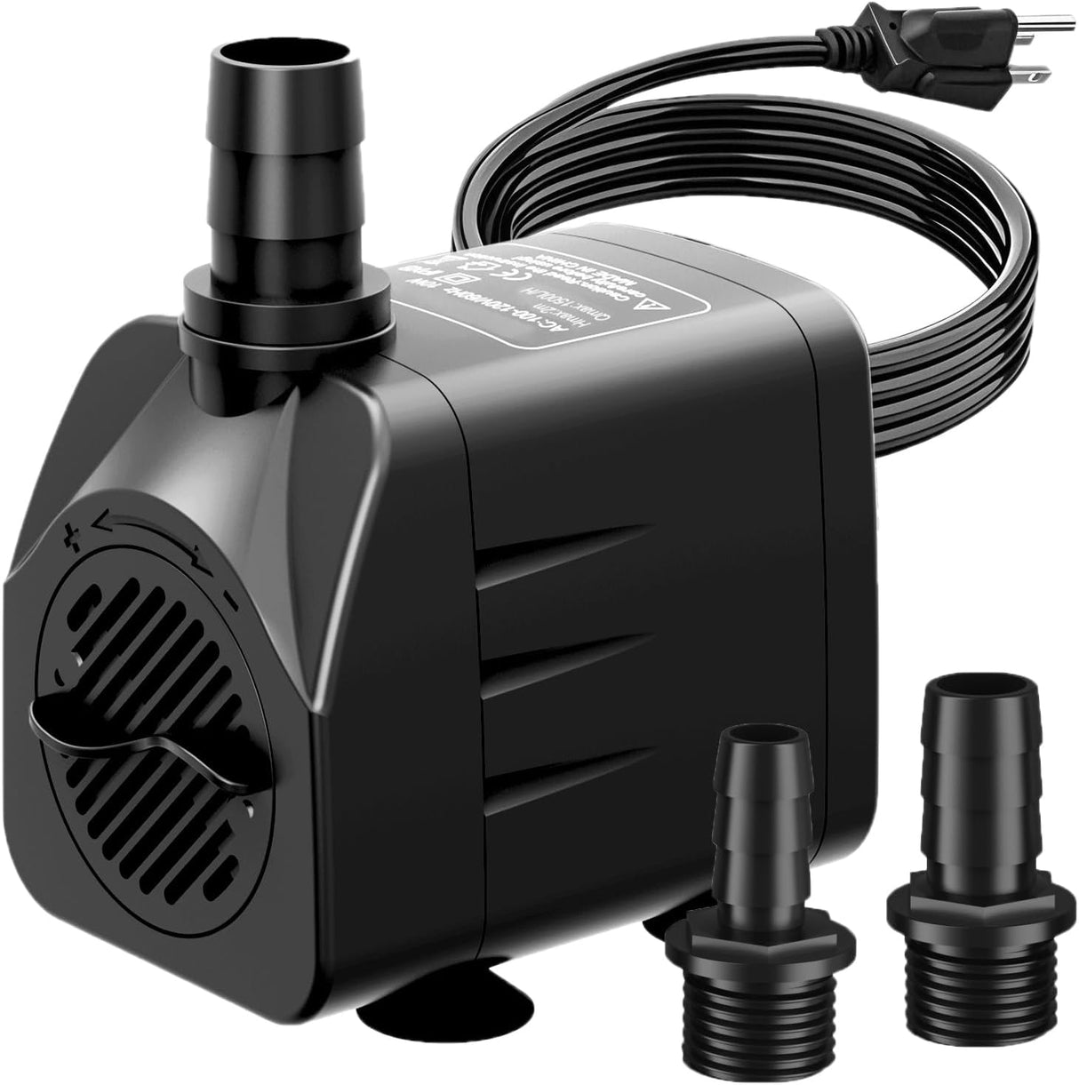 400GPH Submersible Water Pump, Ultra Quiet Fountain Pump for Ponds, Aquariums, Fish Tanks and Hydroponics. Adjustable Flow with 10ft Power Cord.