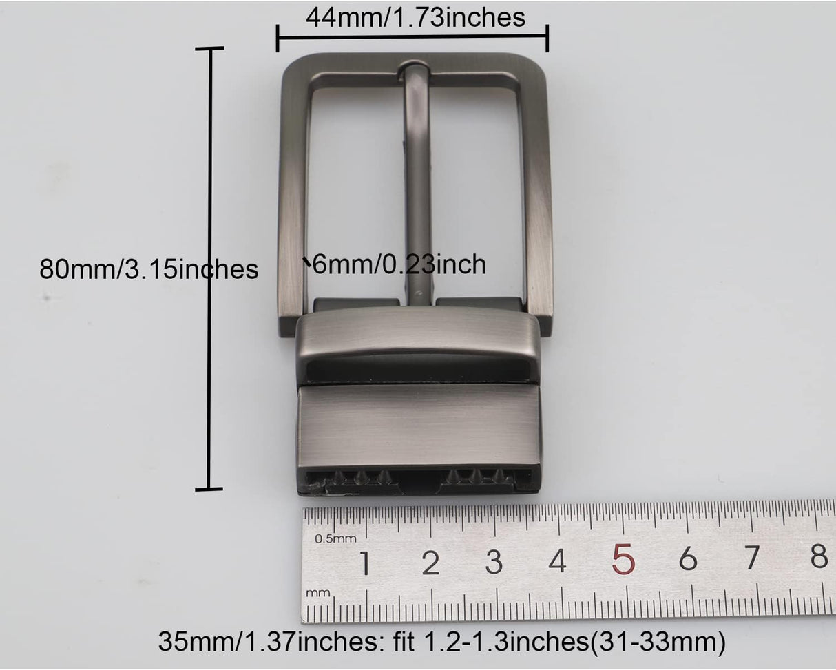 1.1 Inches to 1.5 Inches Belt Buckle 28mm to 38mm Single Prong Square Belt Buckles for Women Men