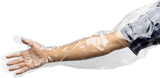 50pcs Disposable Long Plastic Gloves, Veterinary Insemination Gloves, Full Arm Long Sleeve Gloves, Field Dressing Gloves. - Top-Down View