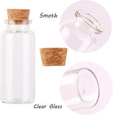 30ml Cork Stoppers Glass Bottles, Small Jars for Candy Wishing Bottle Wedding Favors (12 Sets) - Front View