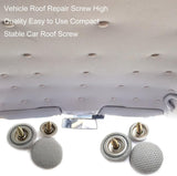 20Pcs Car Roof Repair Screw, Automotive Clips Auto Roof Snap Pins Retainer Practical Easy to Use Nylon Stable Car Roof Headliner Repair Kit Smooth Side - Side View
