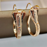 Vintage Cobra Dangle Earrings Personalized Animal Snake Hook Earrings for Women Punk Gothic Ear Jewelry