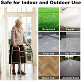 Walker Ski Glides, Universal Fit Walker Glides Mobility Accessory for Seniors, Walker Accessories for Safety and Stability, White, 4 Pack - Top-Down View