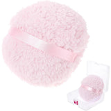 Body Powder Puff, 6 Inch Powder Puff with Storage Container Pink Soft Powder Puff for Body Powder Large Dust Puffs for Women Body Powder Applicator