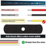 LED Amber Strobe Lights Vehicle Emergency Strobe Lights for Trucks LED Flashing Car Lights Windshield Lights Bars Hazard Shiny Mount Lights with Pads Screws for off Road Car(4 Pieces) - Side View