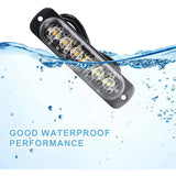 LED Amber Strobe Lights Vehicle Emergency Strobe Lights for Trucks LED Flashing Car Lights Windshield Lights Bars Hazard Shiny Mount Lights with Pads Screws for off Road Car(4 Pieces)