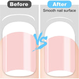 4 Pcs Diamond Deb Nail File Metal Nail File with Sharp Pointed Tip, Stainless Steel Nail Filer Metal Nail Files for Natural Nails Double Sided Manicure Pedicure Toenails Tools for Salon Home (Small) - Top-Down View