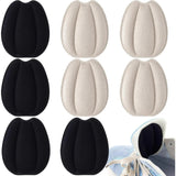 4 Pairs Self Adhesive Tongue Pads for Shoes Too Big, Non Slip Tongue Cushion Insert for Loose Shoe Size Reducer, Shoe Filler Shoe Heel Inserts for Men Women, Size Large (Black+Beige)