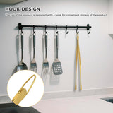 Kitchen Tweezer Tongs, 12 Inches Stainless Steel Heavy Duty Long Fine Chef Metal Skinny Cooking Tweezers for Serving Food, Gold