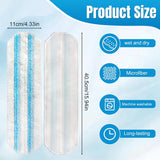 4-Pack Replacement Mop Pads for O-Cedar H2pro Flat Mop System & Vileda | O'Cedar H2 Pro Microfiber Mop Heads Replacements | Washable Reusable Refills | Safe on Wood, Tile, Vinyl Floors - Side View