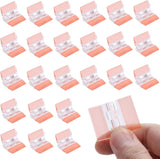 24Pcs Acrylic Small Hinges, 1.4x1 inch Clear Self-Adhesive Hinges, Folding Hinge Tool for Cabinet Drawer Furniture Display Stand DIY Crafts (35x25 mm)