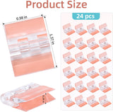 24Pcs Acrylic Small Hinges, 1.4x1 inch Clear Self-Adhesive Hinges, Folding Hinge Tool for Cabinet Drawer Furniture Display Stand DIY Crafts (35x25 mm) - Front View