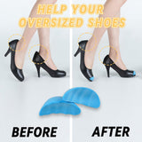 Shoe Filler for Too Big Shoes, Inserts to Make Shoe Smaller, Toe Filler Cushion Inserts for Loose Shoes, for Men and Women (L: one to Two Size Bigger) Blue  L: one to two size bigger
