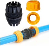3 PCS Garden Hose Repair Kit Durable Hose Repair Connector Extender 3/4" or 5/8" Water Hose Connectors Water Hose Repair Hose Mender for Garden Hose Pipe Quick Repair Connection Yellow