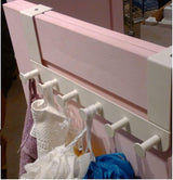 Enudden Over Door Hanger Hooks White Metal Robe Towel Belts - Front View