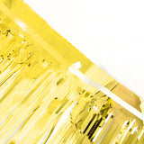 Gold Parade Float Fringe,Tinsel Streamers Banners,Tinsel Fringe Banners,for Party Decoration Parade Float Decorations Graduation Ceremony Decorations Festival Celebration,11.8 in x 9.8 ft,4pack
