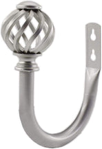 2 Pack Curtain Holdbacks, U Shaped Wall Mounted Curtain Tieback Hooks Drapery Tiebacks Decorative Curtain Hooks Window Treatment Holdbacks Hardware for Home Decor (Silver)