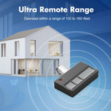 2 for Chamberlain LiftMaster Craftsman Garage Door Opener Remote 373LM 371LM 973LM 971LM Universal Black  Black - Top-Down View