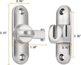 Silvery Barn Door Latches,90/180 Degree Gate Lock,Flip Gate Latches Hardware,Zinc Alloy Right Angle Door Lock Latch,Door Security Sliding Door Latch Lock for Cabinets,Bathroom Silvery_1 Pack
