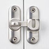 Silvery Barn Door Latches,90/180 Degree Gate Lock,Flip Gate Latches Hardware,Zinc Alloy Right Angle Door Lock Latch,Door Security Sliding Door Latch Lock for Cabinets,Bathroom Silvery_1 Pack - Top-Down View