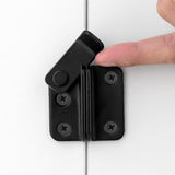 2 Packs Flip Latches，1.81” x 1.77”Black Stainless Steel Thickened Heavy Duty Hasp barn gate flip Door Latch Bi-fold Door Lock,Sliding Door Antique Lock Wine Cabinet Closet Door Latches  Small_Black_2