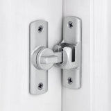 Silvery Barn Door Latches,90/180 Degree Gate Lock,Aluminum Alloy Right Angle Door Lock Latch,Flip Gate Latches Hardware,Door Security Sliding Door Latch Lock fo Cabinets,Barn Door,Bathroom  Silvery - Front View