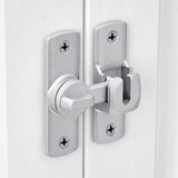Silvery Barn Door Latches,90/180 Degree Gate Lock,Aluminum Alloy Right Angle Door Lock Latch,Flip Gate Latches Hardware,Door Security Sliding Door Latch Lock fo Cabinets,Barn Door,Bathroom  Silvery - Top-Down View