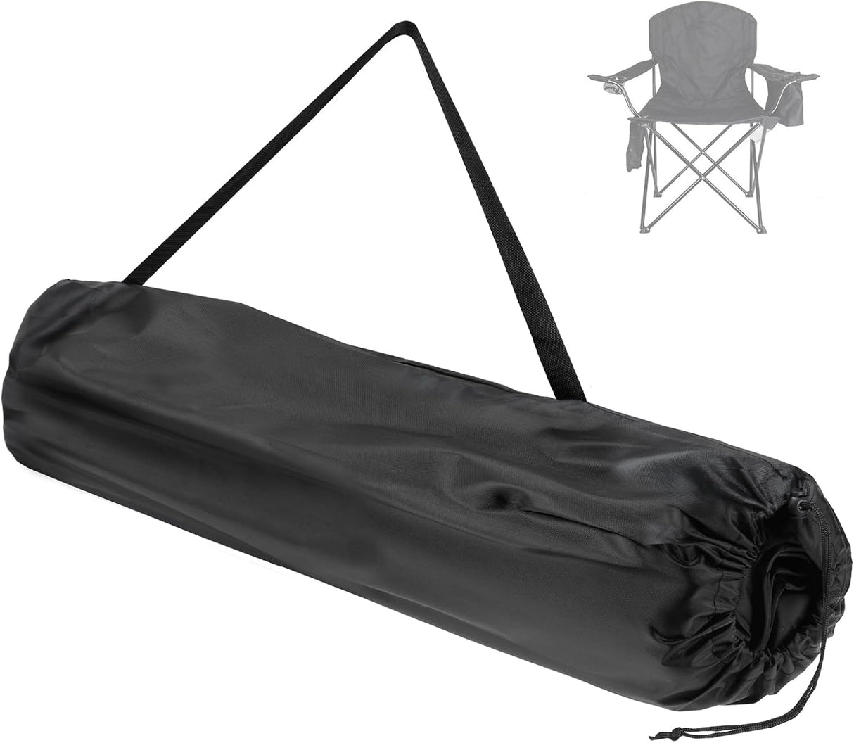 Camping Chair Replacement Bag for Coleman Portable Folding Chair Carry Bag with Shoulder Strap, Protective Carrying Chair Bag for Travel Outdoor Camping Sports, Black (Chair is Not Included)