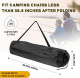 Camping Chair Replacement Bag for Coleman Portable Folding Chair Carry Bag with Shoulder Strap, Protective Carrying Chair Bag for Travel Outdoor Camping Sports, Black (Chair is Not Included) - Front View