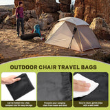 Camping Chair Replacement Bag for Coleman Portable Folding Chair Carry Bag with Shoulder Strap, Protective Carrying Chair Bag for Travel Outdoor Camping Sports, Black (Chair is Not Included) - Top-Down View