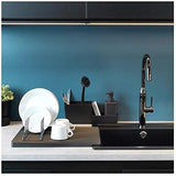 Dish-Washing Brush, Black,Polypropylene Plastic Polyester Synthetic Rubber(Length : 29cm) - Side View