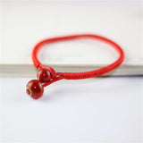 Men Women Lucky Ceramic Bead Red String Bracelet Hand Braided Bangle Durable and Useful
