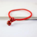 Men Women Lucky Ceramic Bead Red String Bracelet Hand Braided Bangle Durable and Useful